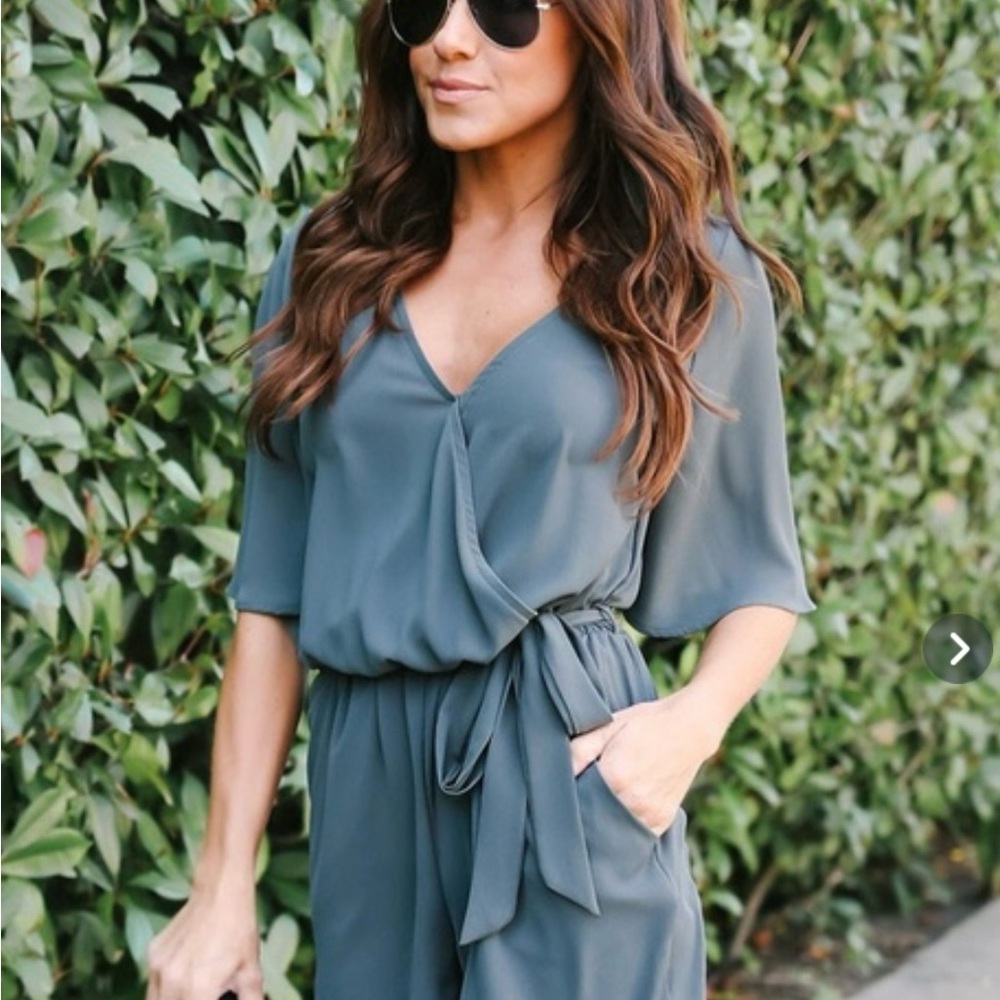 Elegant Women's Jumpsuit in Slate Blue